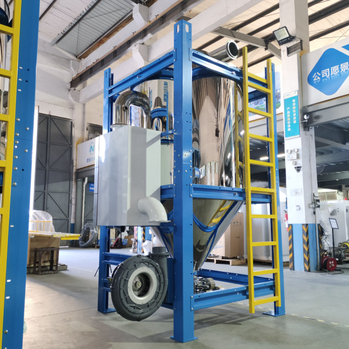 Partikel Plastik Stainless Stainling Euro Hopper Dryer