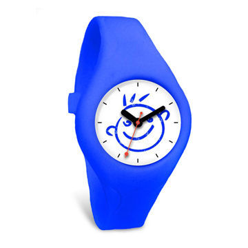 Water-resistant Silicone Sports Bracelet Watch in Quartz Type, with PC21J Movement