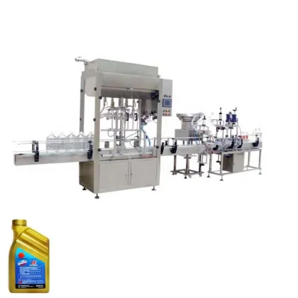 Engine Oil Filling and Labeling Machine Line