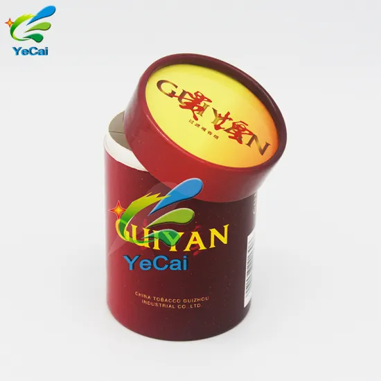 Custom-made China CMYK printing cardboard container round paper packaging can