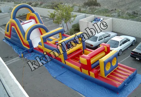 17m adult inflatable obstacle course for sale, inflatable barrier sports KKB-L026