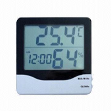 Indoor Thermometer and Hygrometer with Clock