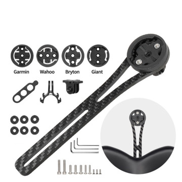 Carbon Fibre Bicycle Computer Horsder MTB Road Road Bike Integrated Grodbar Computer Stopwatch Mot pour Garmin / Cateye / Bryton