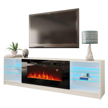 Led tv-standaard met elektrische open haard