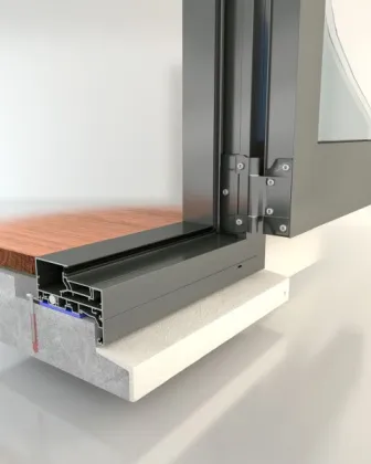 Airtight Thermal Break Aluminum Casement Door Profiles