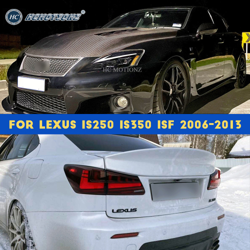 Lâmpadas de carro LED de HCMotionz definidas para LEXUS IS250 IS350 ISF 2006-2013 Lights traseiros e montagem dos faróis