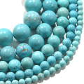 Craft Turquoise Howlite Round Beads for Jewelry Making