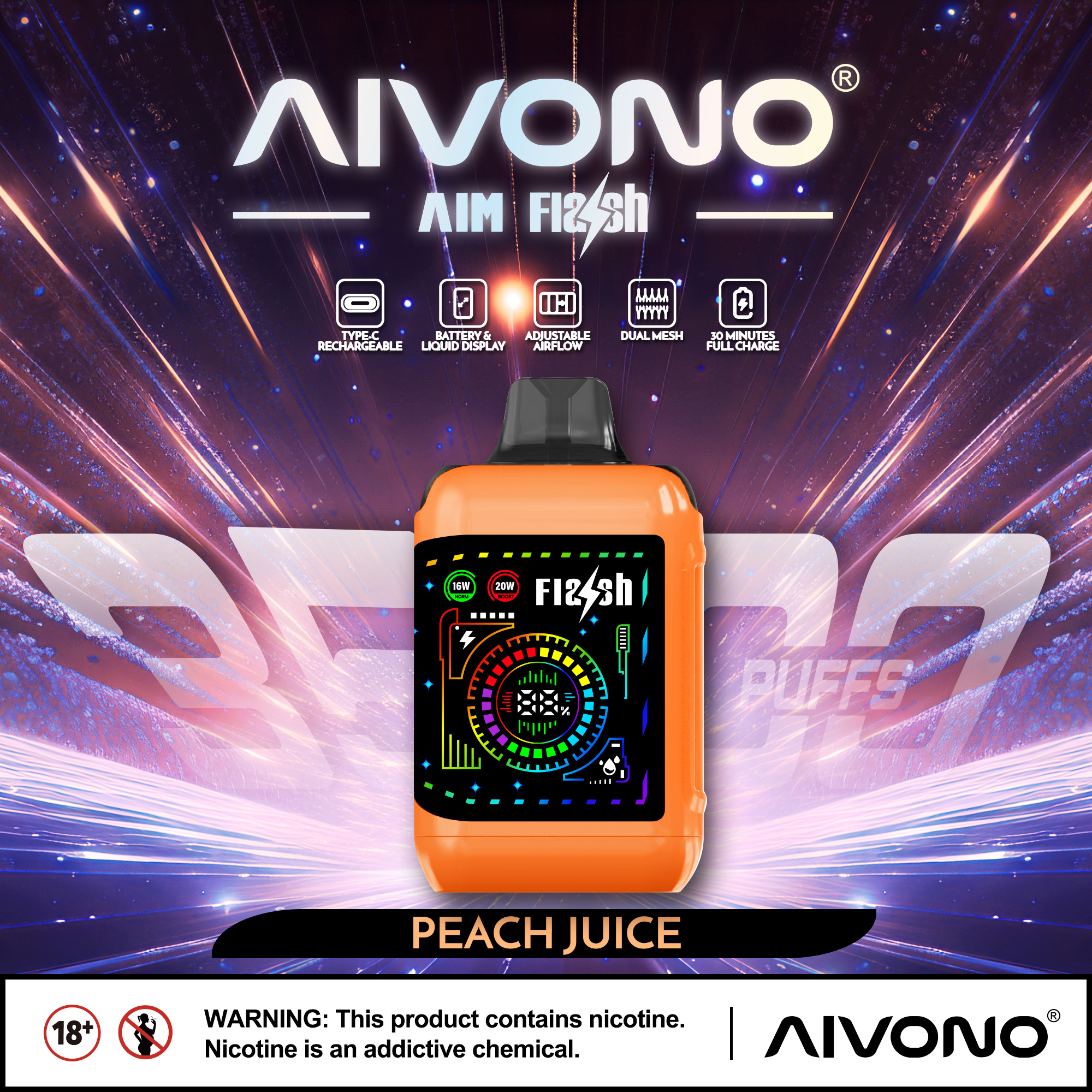 AIVONO AIM FLASH 35000 originais vape descartáveis