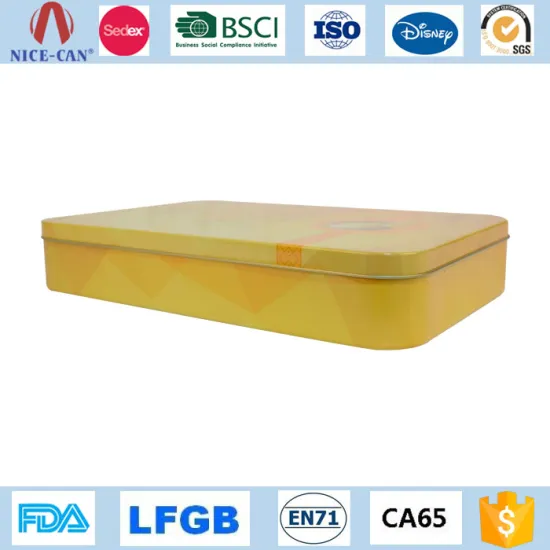 Food Grade Mooncake Packing Aluminium Metal Rectangle Tin Box