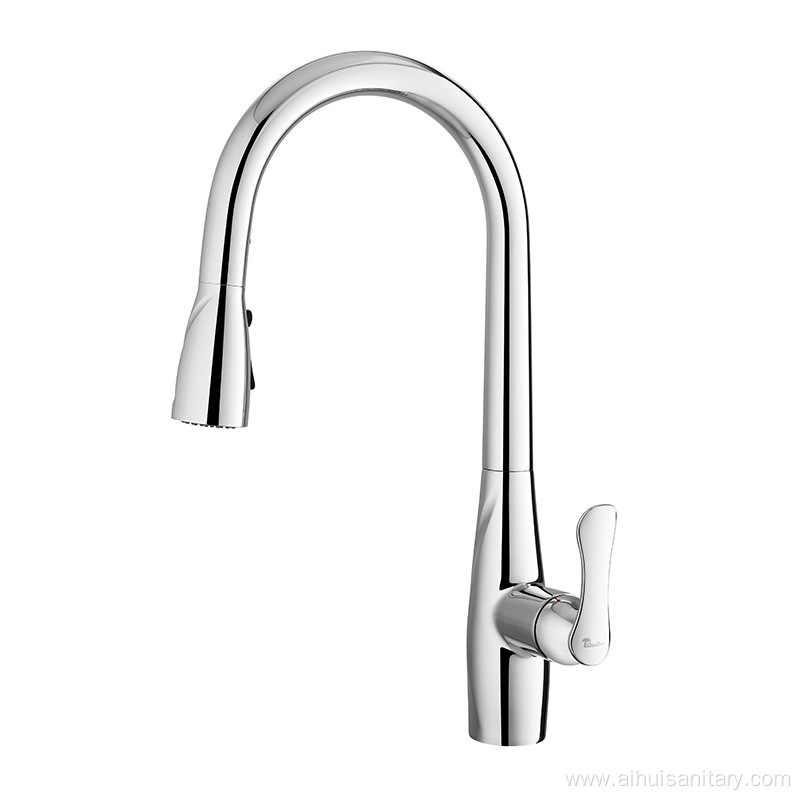 New Style High Stainless Steel Pull-out Kitchen Faucet