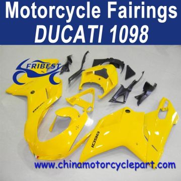 Factory Direct Sales For Ducati 1098 Motorcycle Fairing Cowl Yellow FFKDU004
