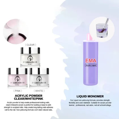 Factory Wholesale Clear Acrylic Nail Powder for Nail Dipping Systems