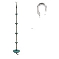 EASTOMMY Kids Tree Swing Climbing Rope with Foot Hold Platforms,Disc Tree Swing Seat,and Hanging Kit with Tree Strap