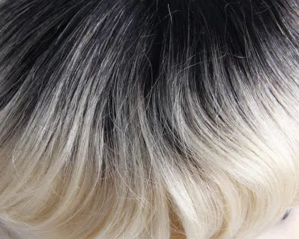 Heat resistant synthetic lace front wig, invisible synthetic hair wig short