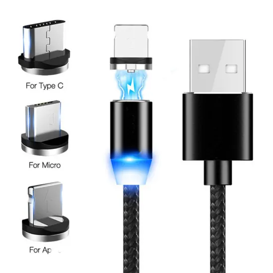 Micro Type-C Lighting Usb Magnetic Charger Cable