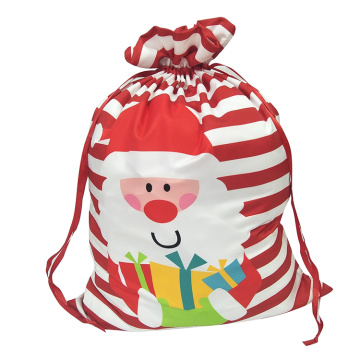 Christmas sack with printed santa claus pattern