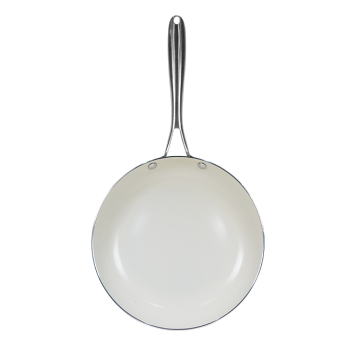 High Quality Ceramic Flat Bottom Stainless Steel Long Handle Non-Stick Frying Pan