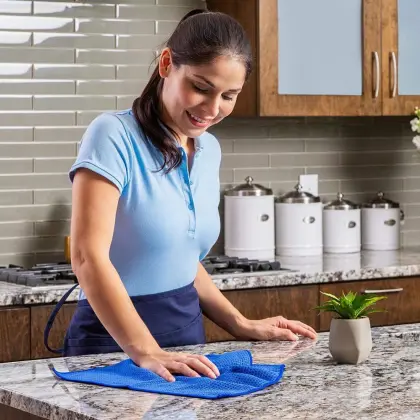 80%Polyester Kitchen Towels Microfiber Cleaning Cloth