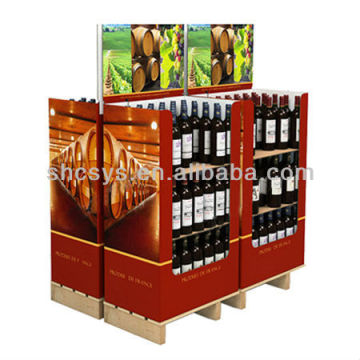 AEP 2013 new style Pallet paper display for promotion wine