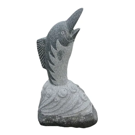 Garden fish stone statue