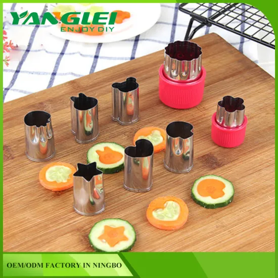 YL-152 8 Piece Stainless Steel Flower Shape Cake Vegetable Fruit Cookie Cutter Mold
