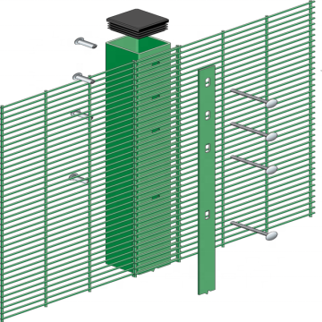 High safety anti climb 358 prison fence