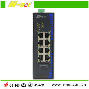 8 fiber ports POE switch