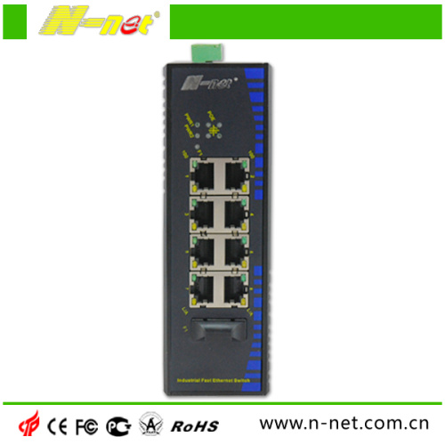 8 fiber ports POE switch