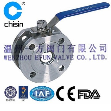 Stainless stee flangedl wafer ball valve