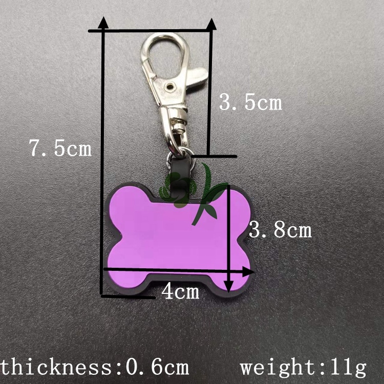 Silicone Engraved Customized Pet Tag