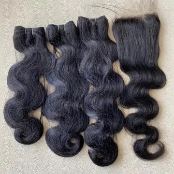 Wholesale Bone Straight Human Hair Extensions Raw Unprocessed Vietnamese Super Double Drawn Virgin Human Hair Naija Lagos Vendor
