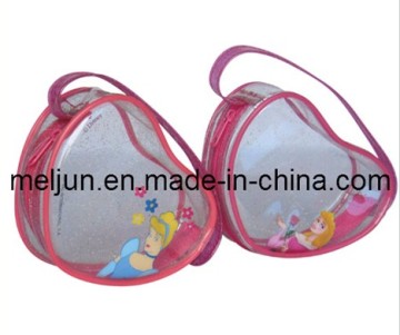Cute PVC Round Shape Popular Quality Glossy PVC Cosmetic Bag