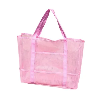 Summer packaging net bag shopping bag net large capacity washing sports breathable hand reusable net shopping bag