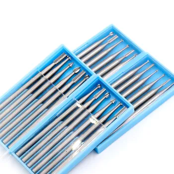 Professional Tungsten Steel Milling Cutter with Handle: Ideal for Olive Core Carving, Electric Hollow Tooth Machine, and Micro Carving Knife