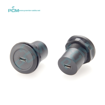 Micro USB Female to Female Back Lock Threaded Round Panel Mount Adapter: Connecting Devices with Ease