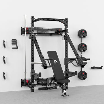 Factory Direct Sales: Wall-Mounted Folding Squat Rack Gym Equipment Manufacturers