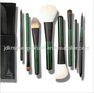8ST grüne Make-up-Pinsel-Kit-Set mit Kosmetiktasche
