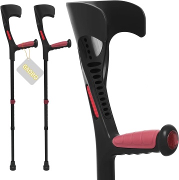 Lightweight Durable Retractable Arm Crutches with Ergonomic Handle for Seniors