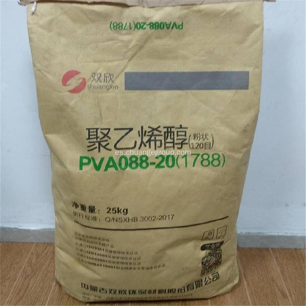 Shuangxin alcohol polivinílico PVA 1788 para dimensionamiento textil