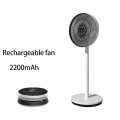12-Stunden-Timer, 3-Wind-Getriebe, weißer Standventilator mit Fernbedienung