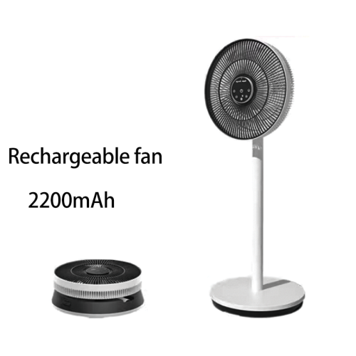 12-Hour Timer 3-Wind Gear White Standing Fan with Remote Control