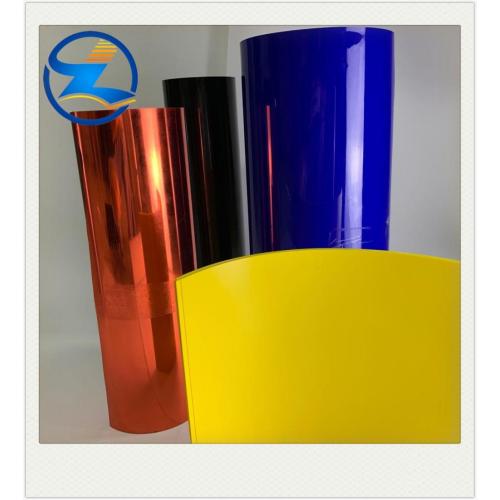 Colored pet rigid films sheet for packing