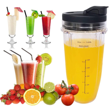 Two 24 oz Nutri Cups with Sip & Seal Lids - Blender Cups