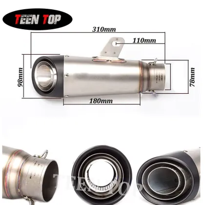 Universal Motorcycle Exhaust System: Racing Silencer for MT07, MT09, and Tracer Sport Bikes