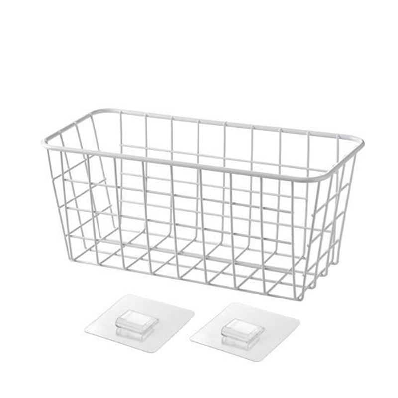 Kitchen Organizer Iron Hanging Under Cupboard Iron Storage Shelf Mesh Basket Desk Cable Management Tray Organizer Shelf Hot Sale