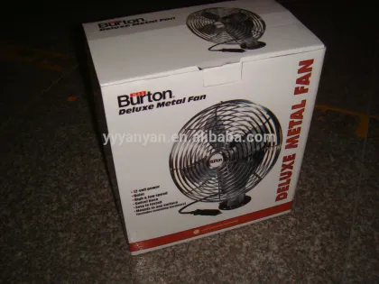 Max Burton 8 inch Metal Car Fan 12V DC Electric Mini Fan