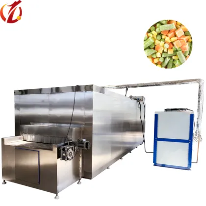 Tunnel Quick Freezing Machine for Frozen French Fries and Dumplings Production Line