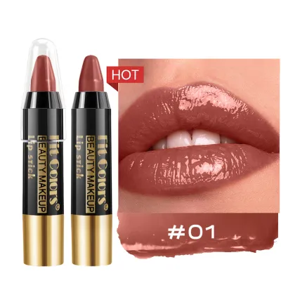 Glossy Crayon Lipstick: Moisturizing, Waterproof, and Long-Lasting