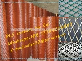 Heavy Duty Diamond Galvanized or PVC Coated Expanded Metal