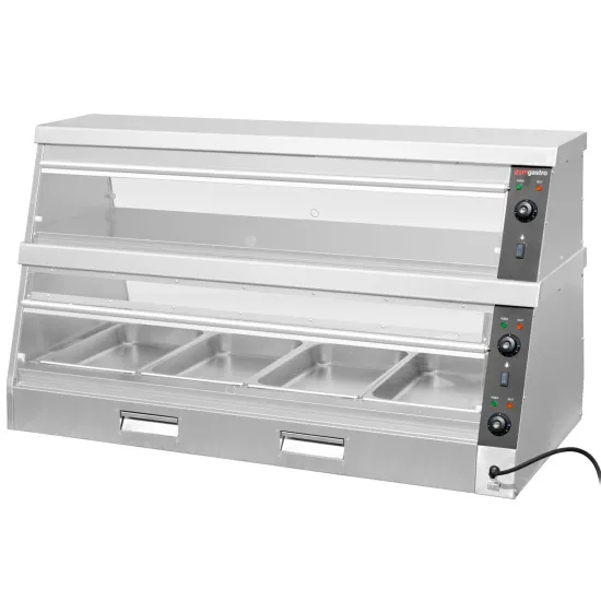 Stainless Steel Warming Food Showcase, Hot Food Warmer Showcase